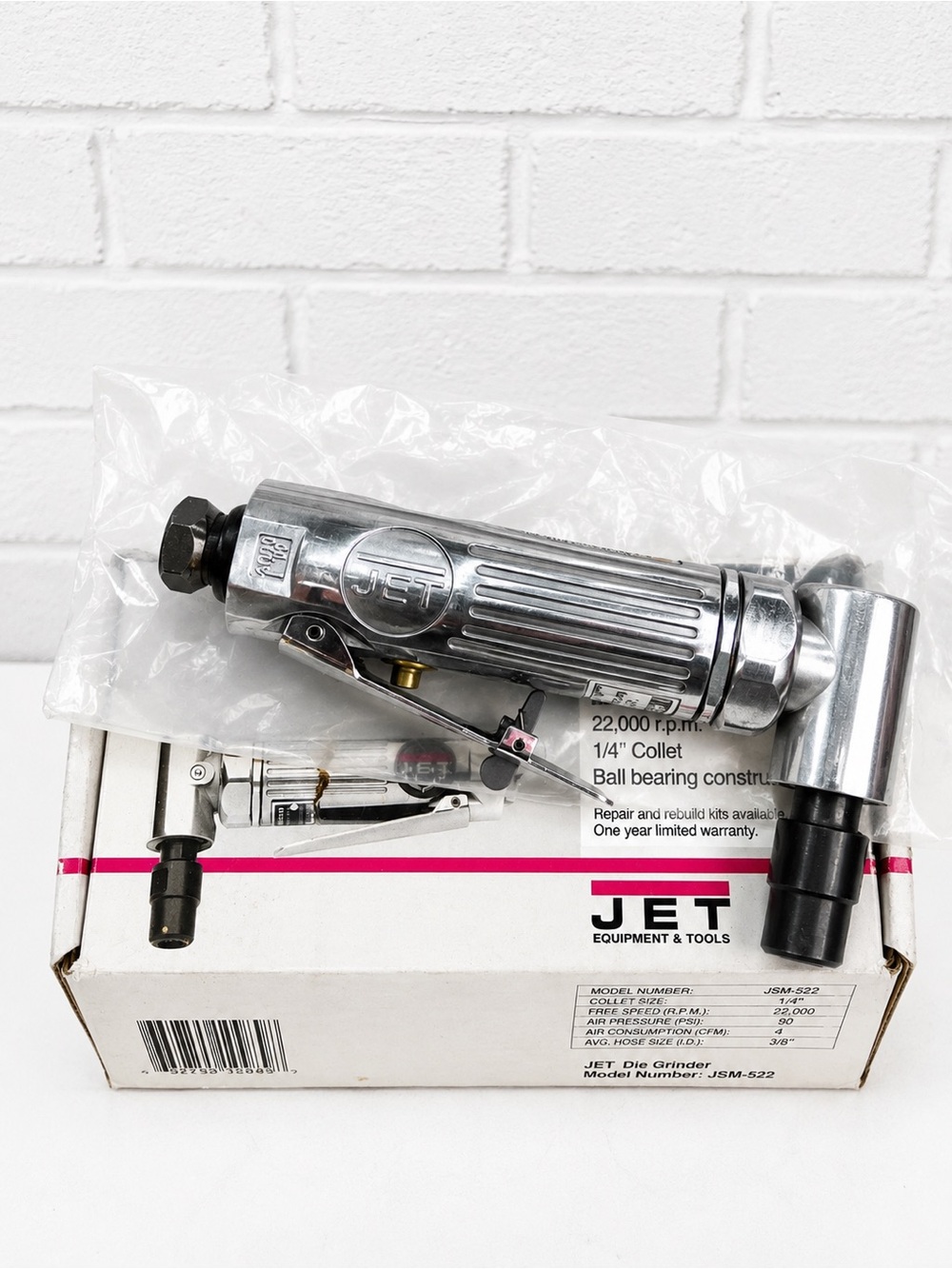 JET Die Grinder in Chrome Finish